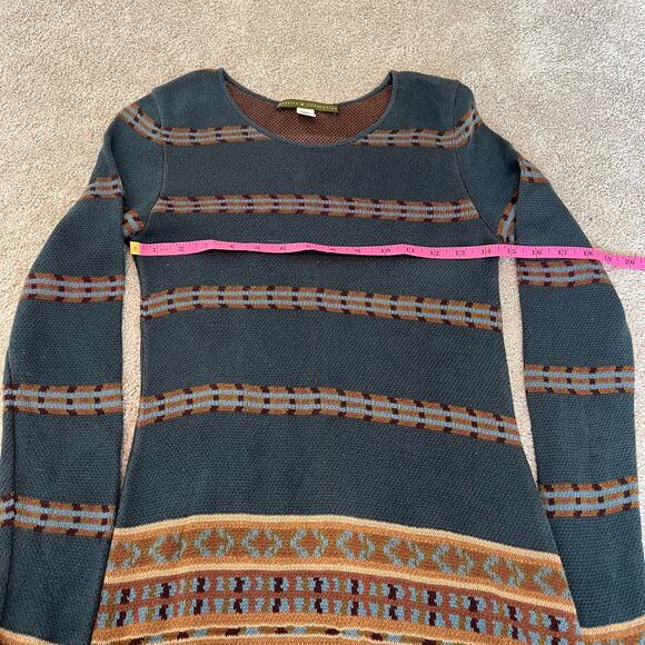 Peruvian Connection Women's Maxi Dress Dark Blue and‎ Brown Aztec Size S - Picture 4 of 8